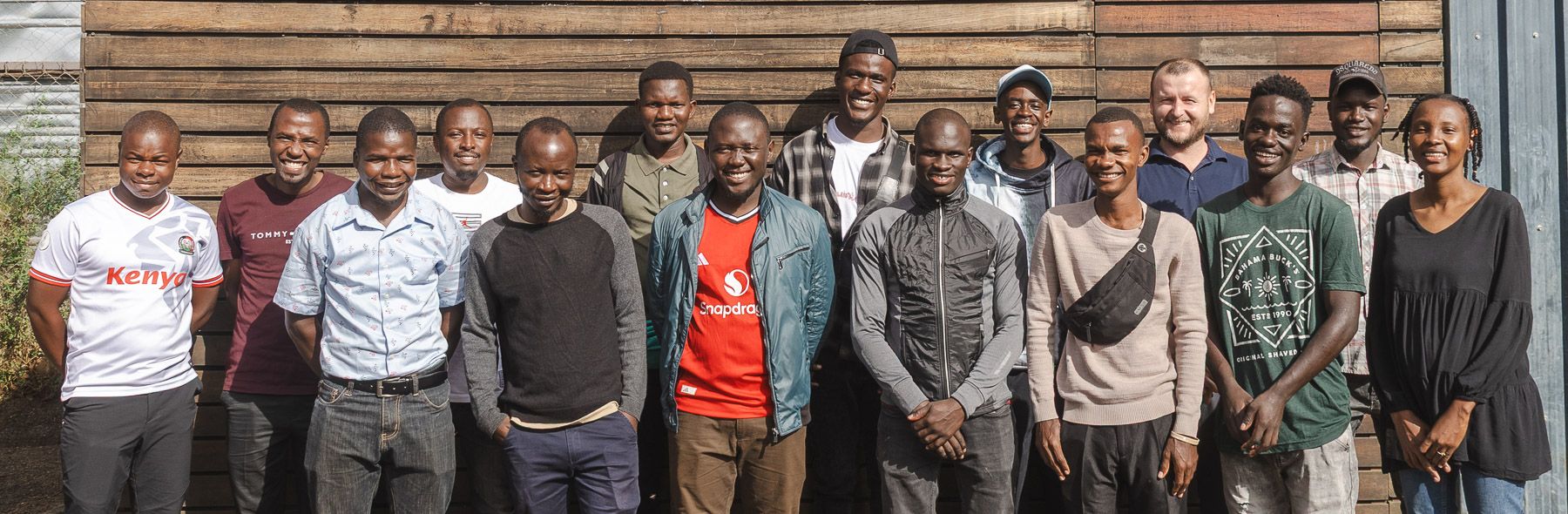 Embrace Nairobi Centre staff standing together outside the centre
