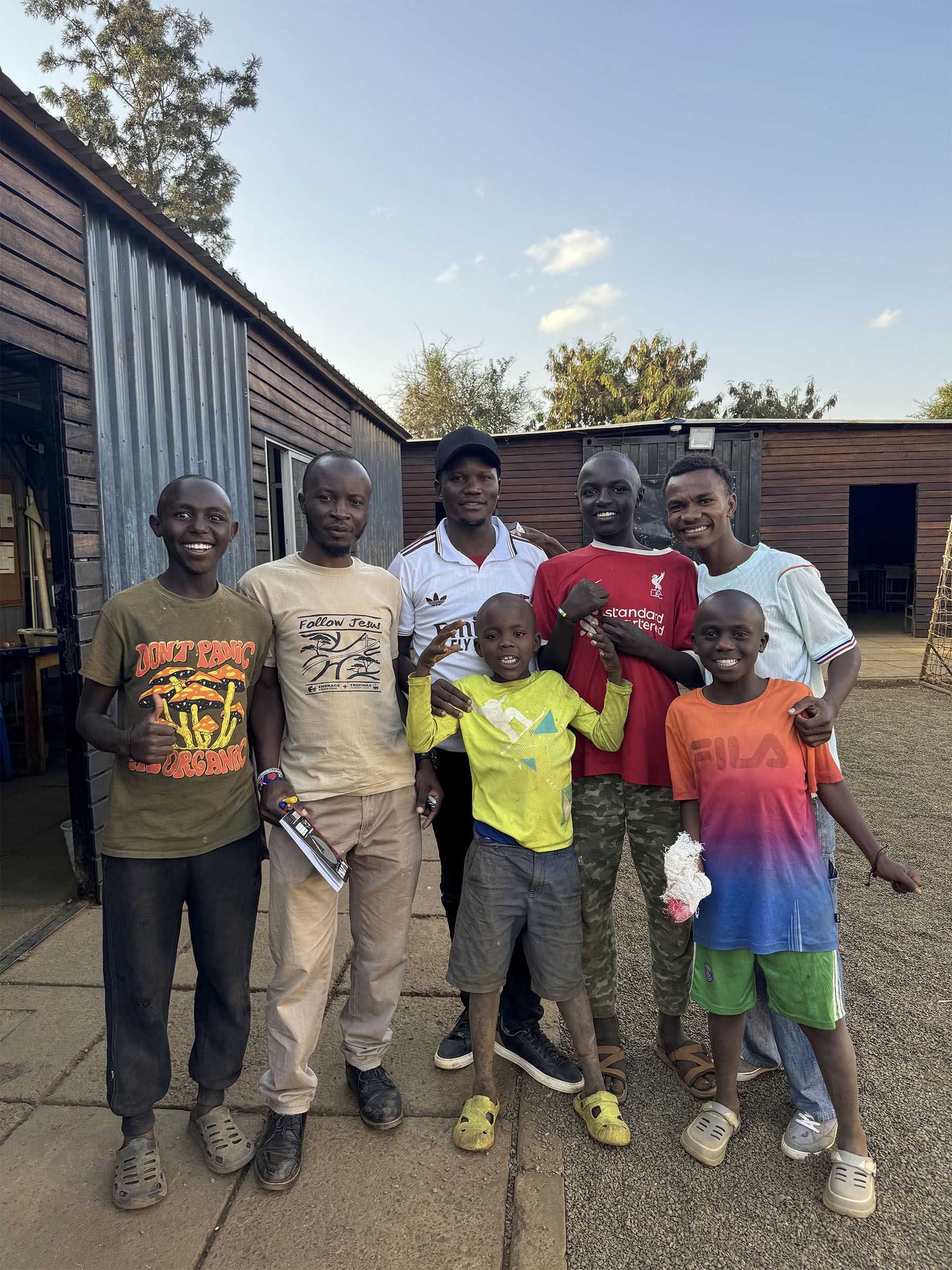 Boys and Embrace team members together at the Nairobi Centre